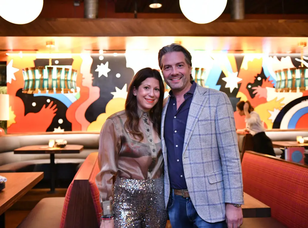 Ally Shell & Martijn van Koolwijk at the opening of Postino in Uptown Park (Photo by Alex Montoya)