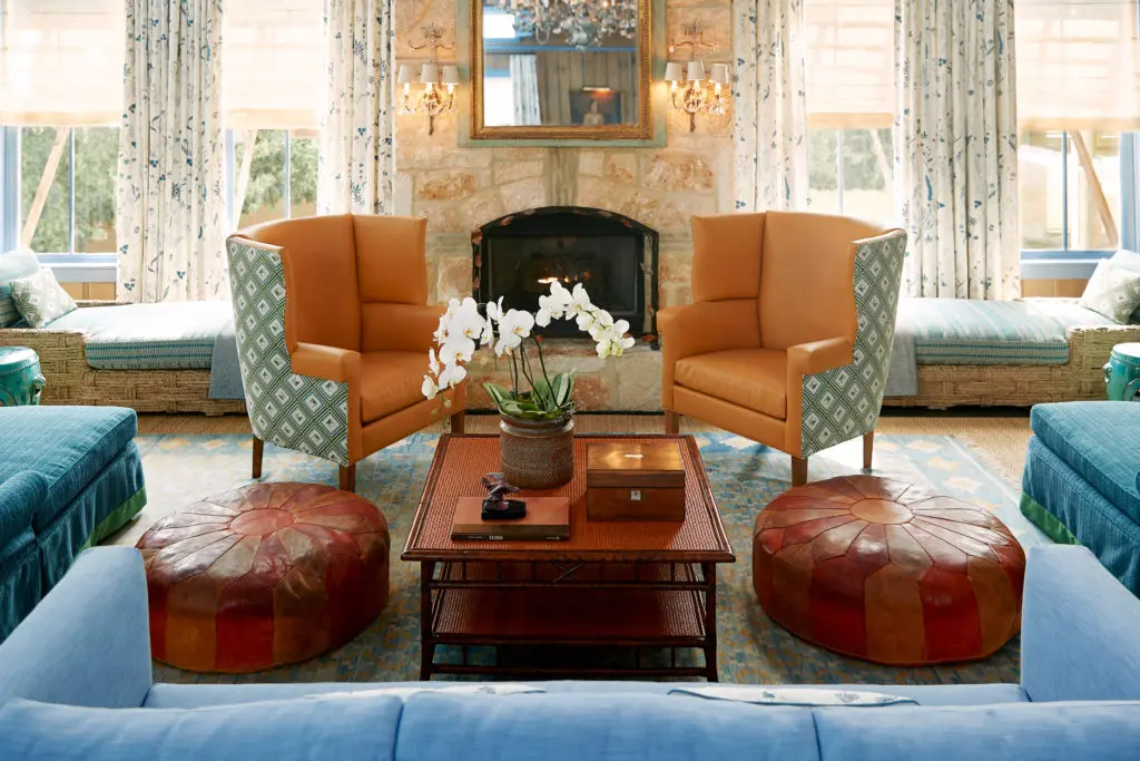 Before your spa treatment at the Lake House you are ushered to the beautiful Blue Room to wait. (Photo by Photos by Lake Austin Spa Resort)