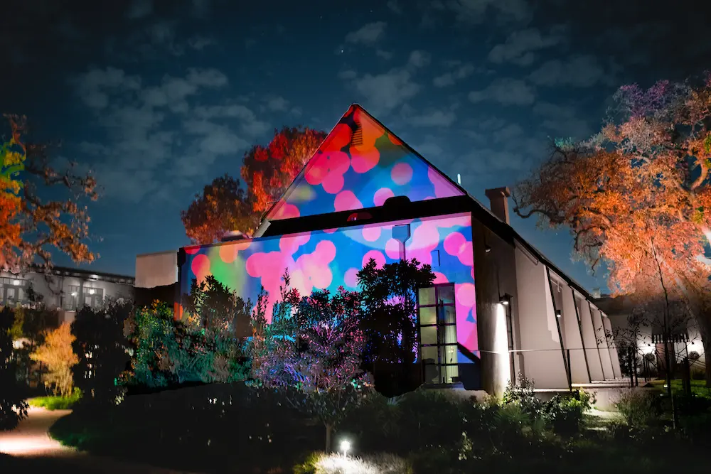 The Mansion Lighting Festival at Commodore Perry Estate. (Photo by Auberge Resorts Collection)