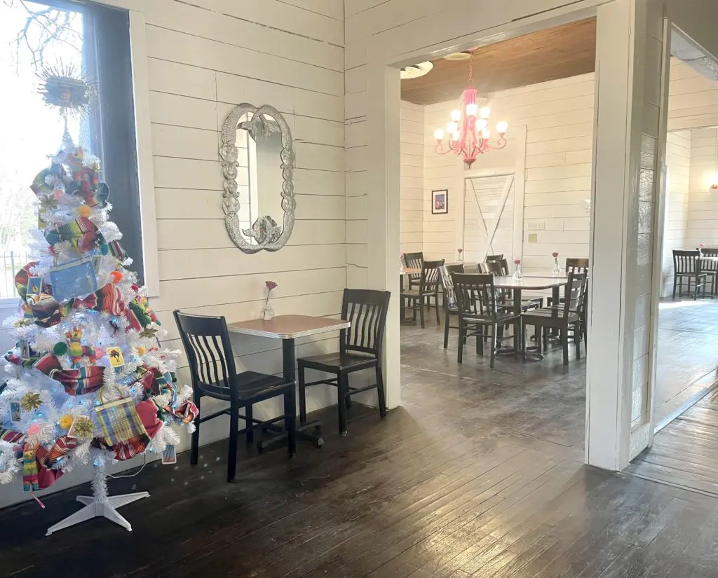 Casa Azul's quaint bungalow becomes a welcoming space to linger over a coffee. Photo by Courtney Dabney.