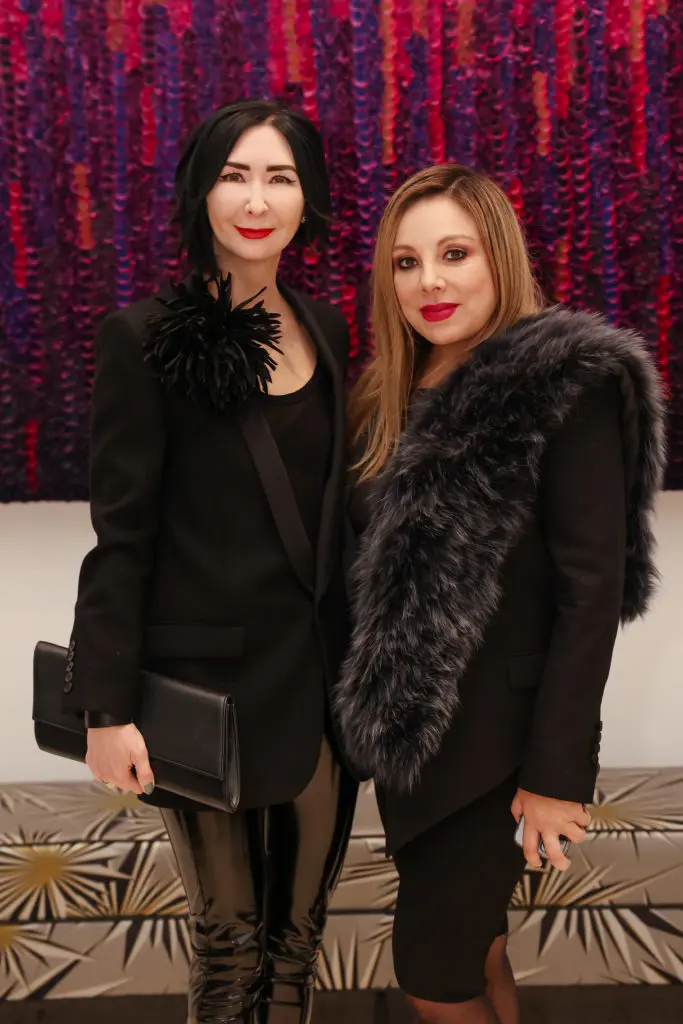 Carrie Brandsberg-Dahl and Karen Hernandez at the Contemporary Arts Museum Houston's Another Great Night preview.