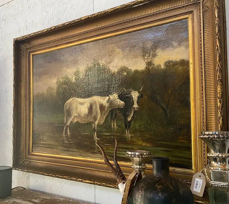 Rottet loved this distinctive cow painting at the Compound. Now, she wants to track down the vendor. "Any help would be appreciated!"
