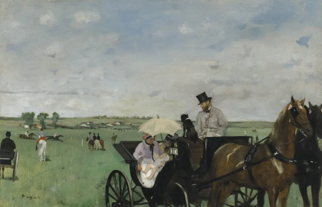 Edgar Degas, At the Races in the Countryside, 1869, oil on canvas, Museum of Fine Arts, Boston, 1931 Purchase Fund. © Museum of Fine Arts, Boston / All Rights Reserved.