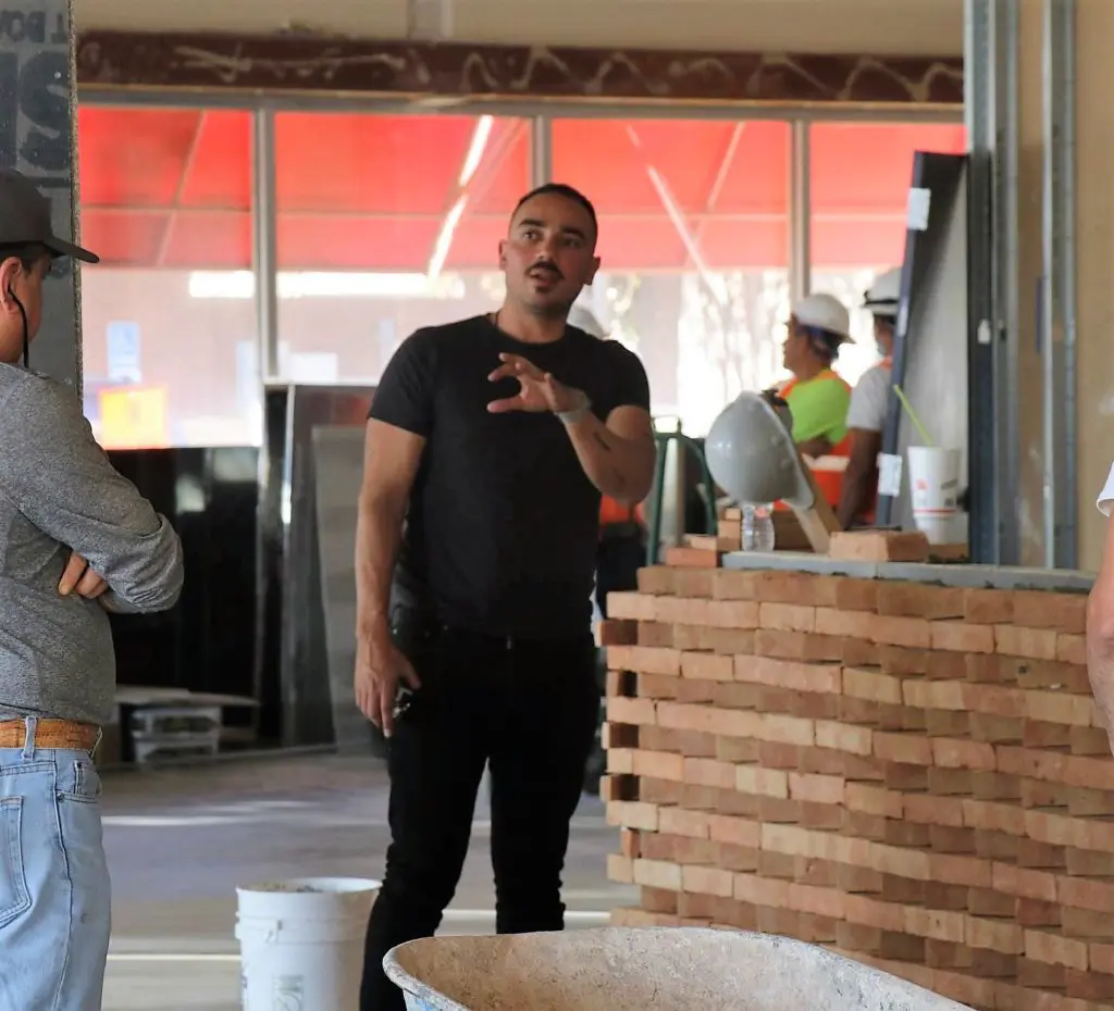 Don Artemio's Mexican Architect Luis González Díaz de Leon oversees construction in the cultural district.