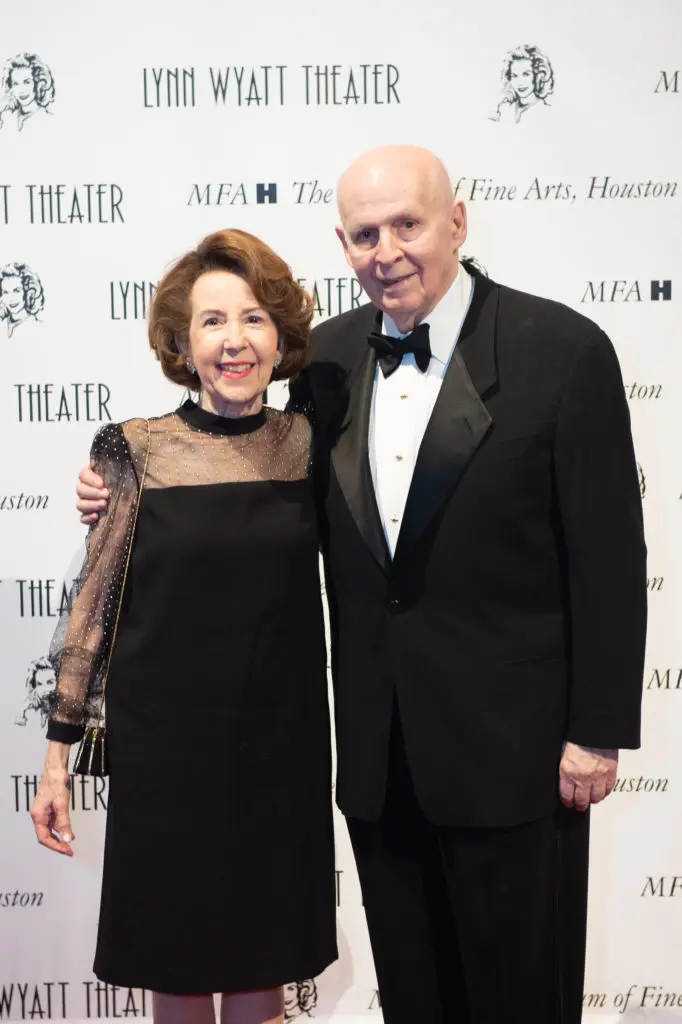 Gail & Louis Adler at the opening of the Lynn Wyatt Theater at the Museum of Fine Arts, Houston Nancy and Rich Kinder Building. (Photo by Wilson Parish)