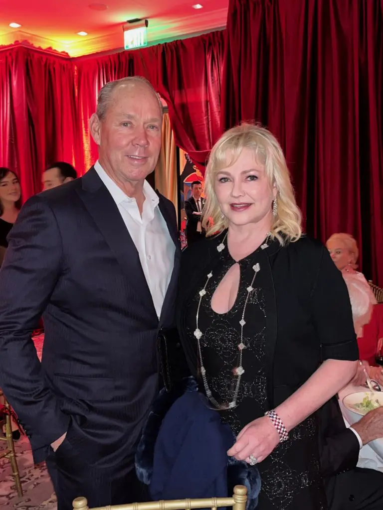 Houston Astros owner Jim Crane and wife Whitney at the pop-up Café Post Oak in Tilman Fertitta's Post Oak Hotel. (Photo by Shelby Hodge)