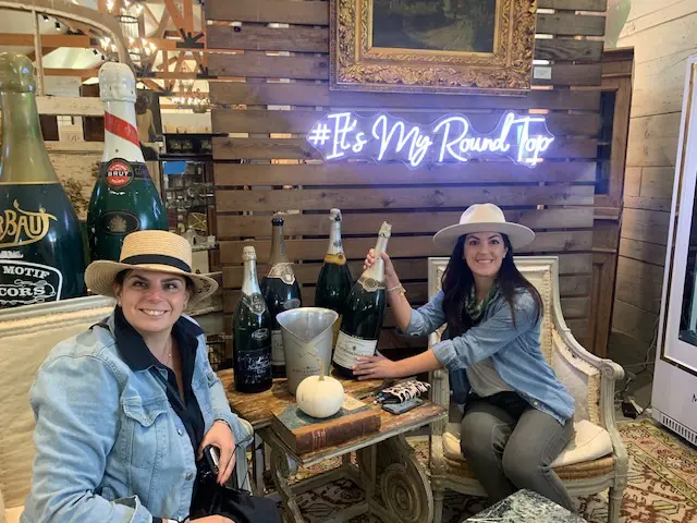 Rottet Studio's Anja Majkic and Taylor Mock enjoying their day at Round Top