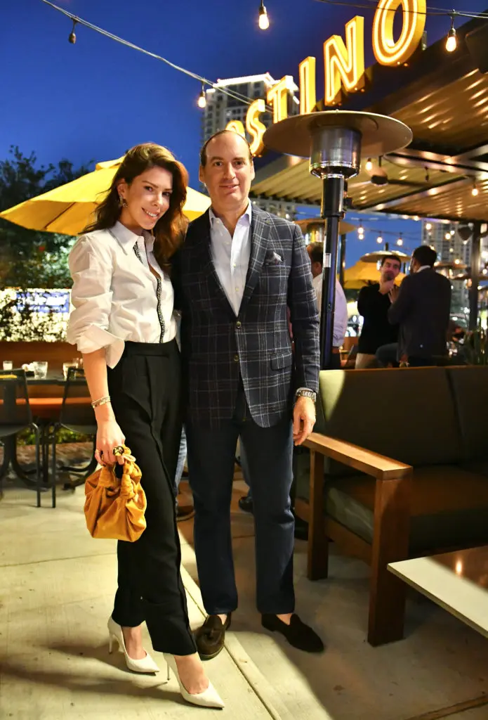 Kendra & Jonathan Phillips at the opening of Postino in Uptown Park (Photo by Alex Montoya)
