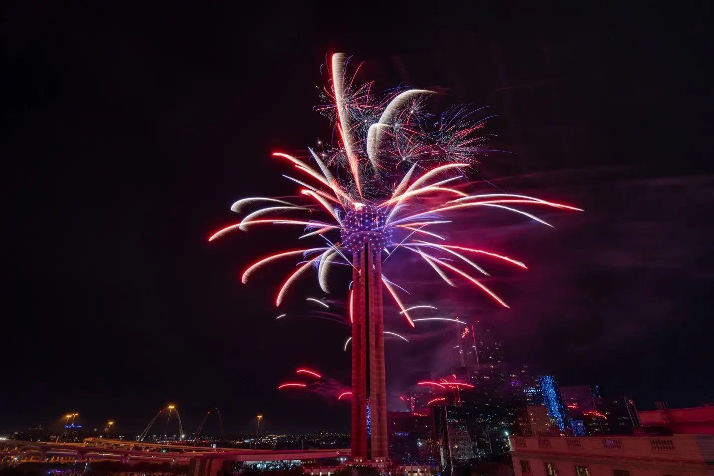 Lights – Reunion Tower on NYE.