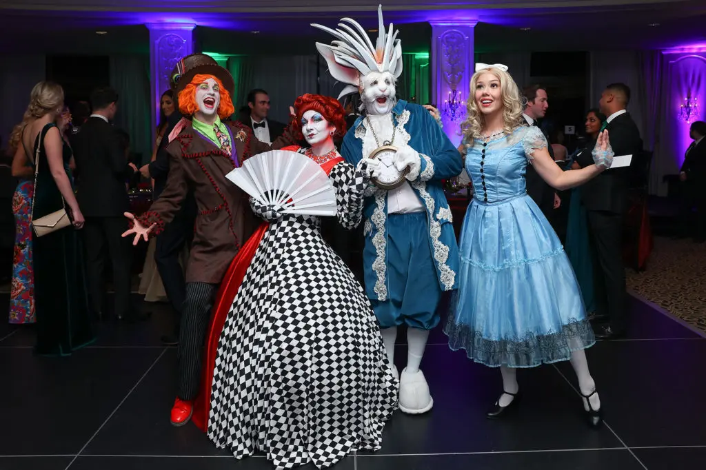 Characters from 'Alice in Wonderland' add a note of frivolity to the Barbara Bush Houston Literacy Foundation Young Professional Group's 'Storybook Gala. (Photo by Johnny Than)