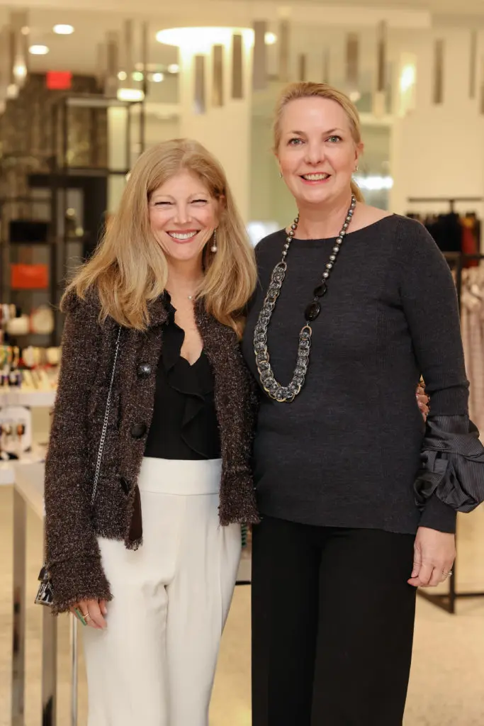 CAMH trustee Margaret Vaughan, Ashley Klaasmeyer at the Contemporary Arts Museum Houston's Another Great Night preview.
