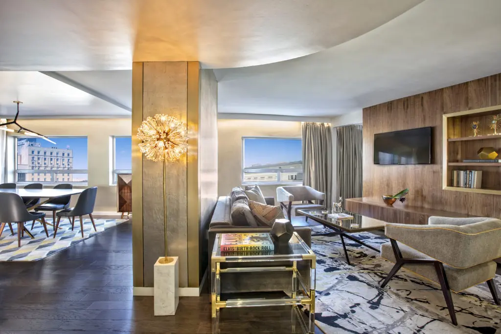 Beautiful presidential living quarters in the residential suites at The Statler.