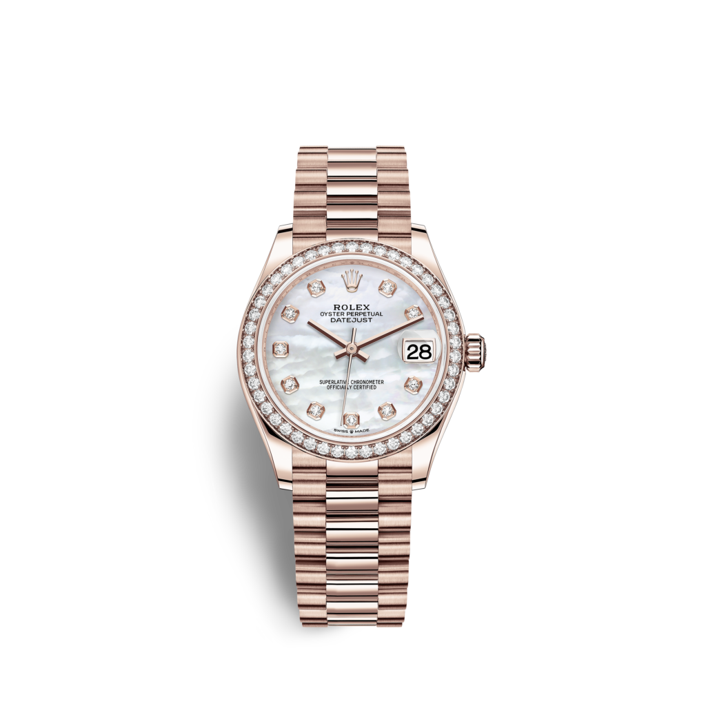 The Everose gold diamond framed Rolex watch is for that special someone who's been 'extra' nice this year.
