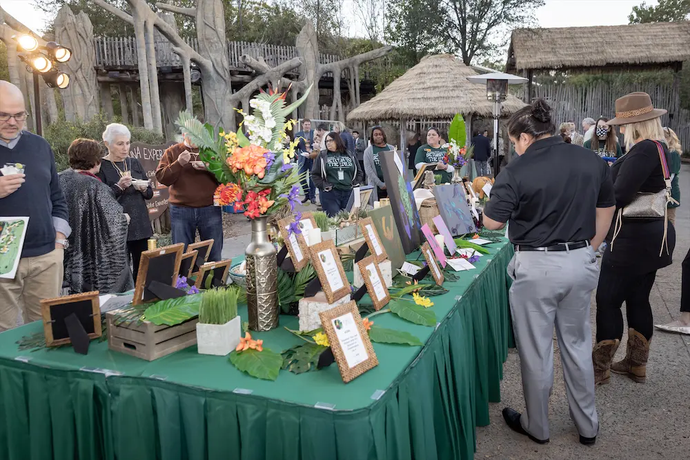 Silent auction items (Photo by Thomas Garza Photography)