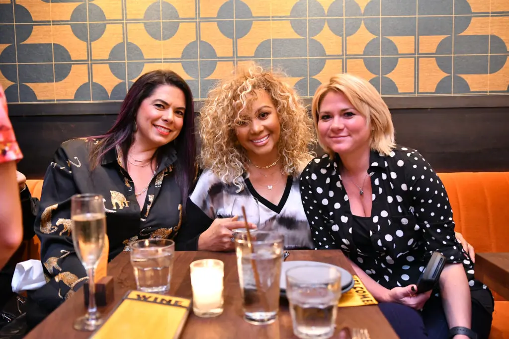 Susan Millan, Kym Jackson, Meredith Noa at the opening of Postino in Uptown Park (Photo by Alex Montoya)