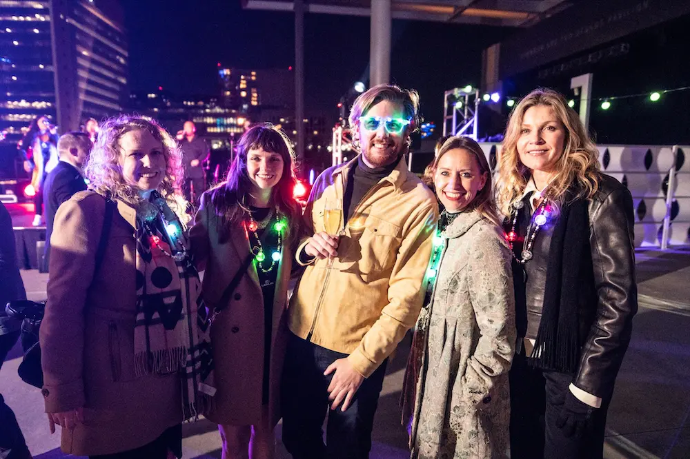 Guests literally lighting up the night. 