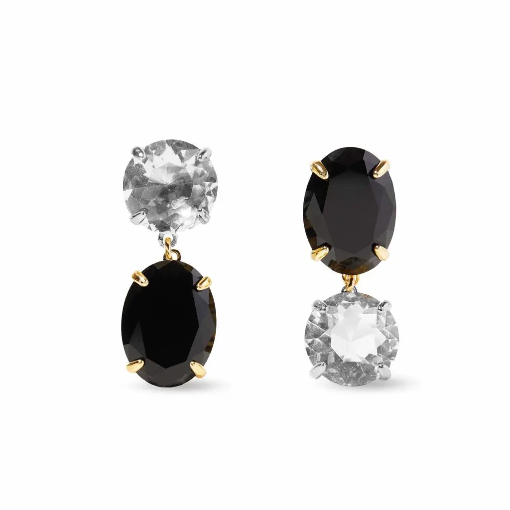 Lele Sadoughi's jet crystal drop earrings  can be dressed up or down making any outfit feel polished and pulled together.