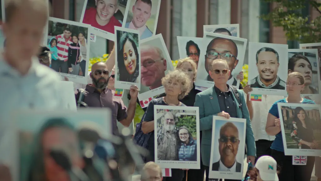 A still from <i>Downfall: The Case Against Boeing</i> by Rory Kennedy, an official selection of the Premieres section at the 2022 Sundance Film Festival. Courtesy of Sundance Institute | photo by Netflix.
