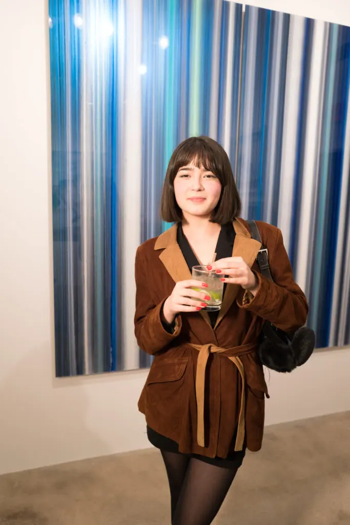 Anise Medina at the opening of artist Christopher Martin's gallery in the Upper Kirby District's Gallery Row in Houston. (Photo by Daniel Ortiz)