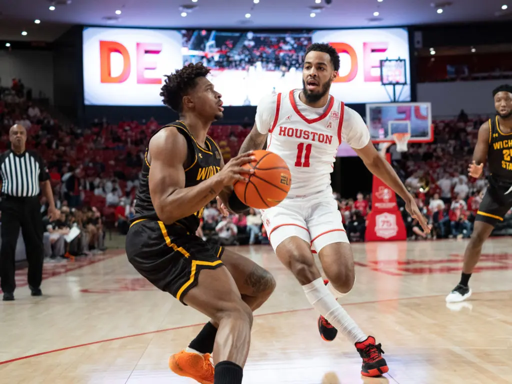 Kyler Edwards' stopper worthy defense helped make life miserable for The Shockers.  (Photo by F. Carter Smith)