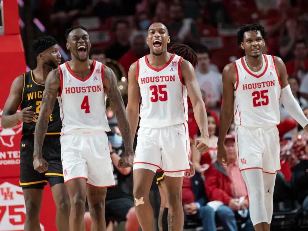 Taze Moore, Fabian White Jr. and Josh Carlton are determined to make sure this remade Houston team meets its ceiling.  (Photo by F. Carter Smith)