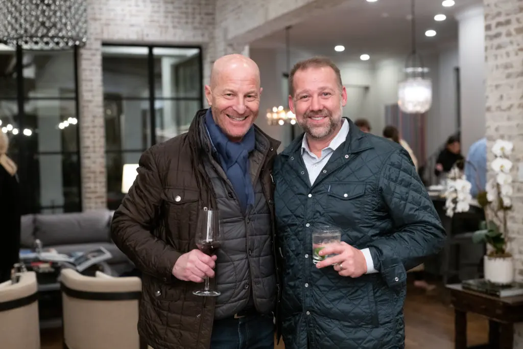 David Green, Justin Taliaferro at a private collector's party celebrating the opening of artist Christopher Martin's gallery in the Upper Kirby District's Gallery Row in Houston. (Photo by Daniel Ortiz)
