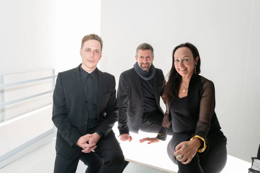 'The Infinite's' Montréal-based filmmakers, concept creators, and executives Felix Lajeunesse, Stephane Rituit, & Phoebe Greenberg.