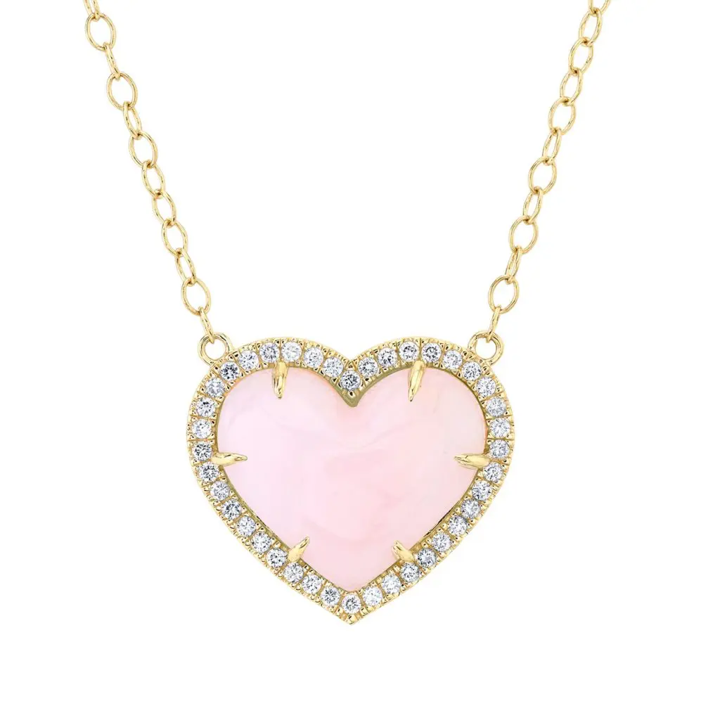Diamond & Pink Juicy Heart Necklace, $2,135, available at MARKET

