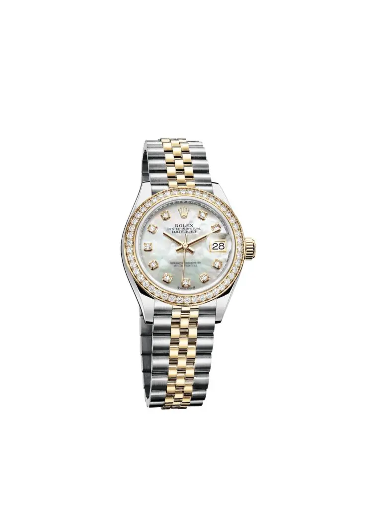 Rolex Women’s – Lady-Datejust Oyster, 28mm, Oystersteel, yellow gold and diamonds, $17,950 
