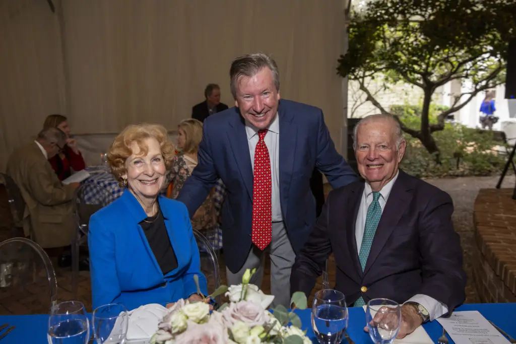 Susan Baker, Jim McGrath, James A. Baker III headline the Houston Heritage Society event in Sam Houston Park (Photo by Jenny Antill Clifton)
