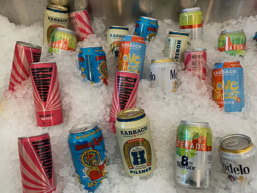 Underbelly Burger at Houston Farmers Market offers a limited selection of wine and beer along with sodas and milk shakes. (Photo by Shelby Hodge)