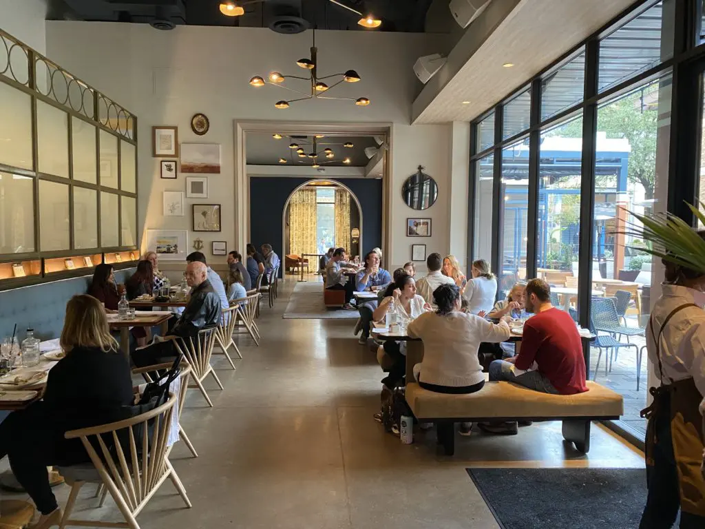 The 6,000 square foot Daily Gather in CityCentre will seat 150 diners inside. Interiors by Gin Design Group. (Photo by Shelby Hodge)