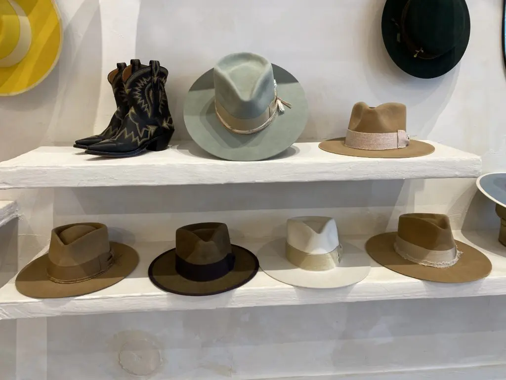 Teressa Foglia's hat collection in the designer's namesake boutique in Houston's River Oaks District. (Photo by Shelby Hodge)