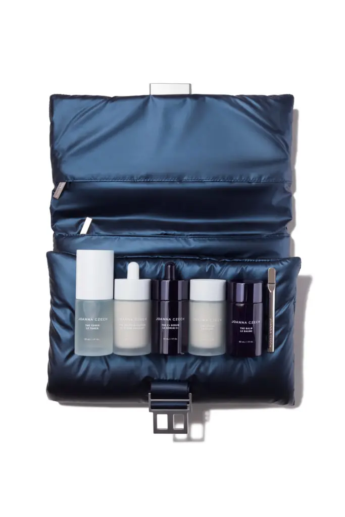 Joanna Czech's THE KIT ($1,320) is a streamlined set of seven products designed to be universally effective.  (Photo by James Coreas)