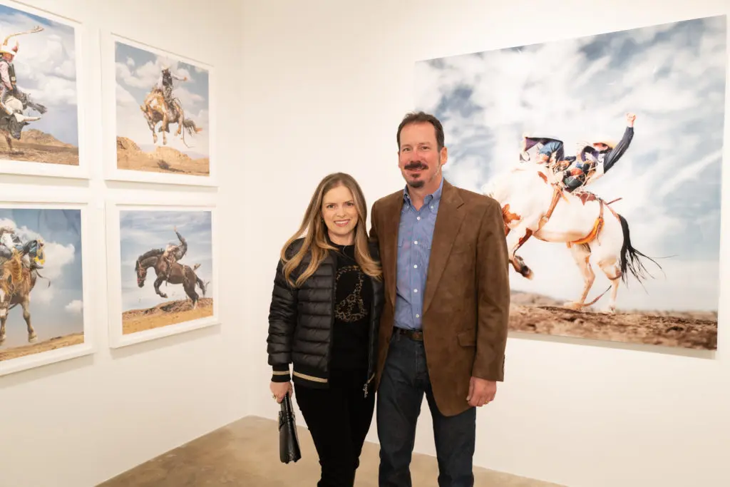 Luba & Alan Bigman at the opening of artist Christopher Martin's gallery in the Upper Kirby District's Gallery Row in Houston. (Photo by Daniel Ortiz)