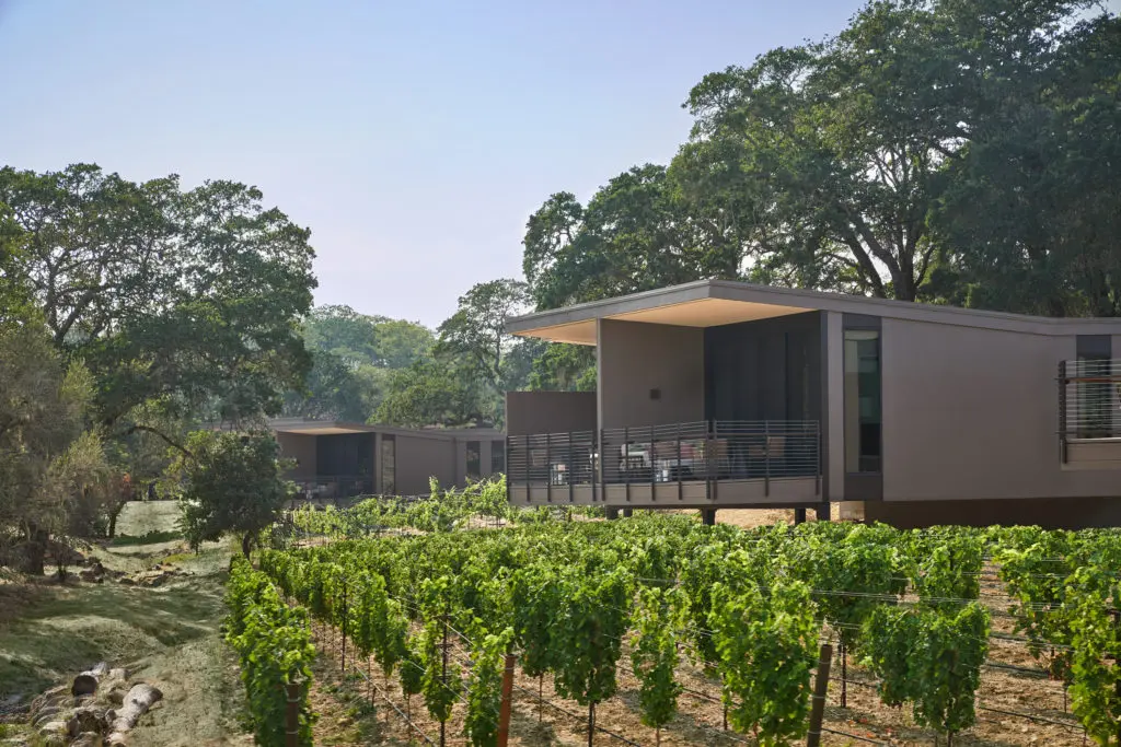 Each of the 130 suites are modernly rustic and built to blend into the surrounding nature.  (Photo by Christian Horan)