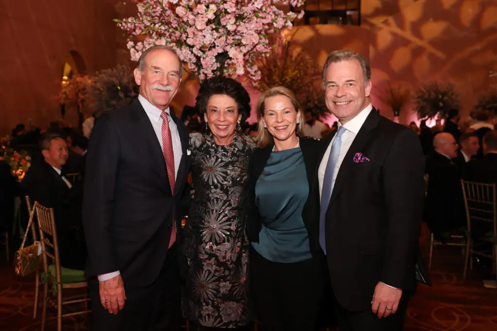 Marty & Kathy Goossen, Katrina Jackiewicz & Nicholas Peacock at the HGO Concert of Arias (Photo by Priscilla Dickson)