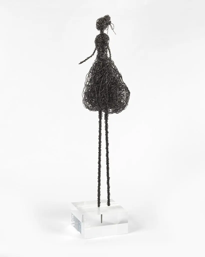 Schuler's sculptures are a natural extension of her paintings. 