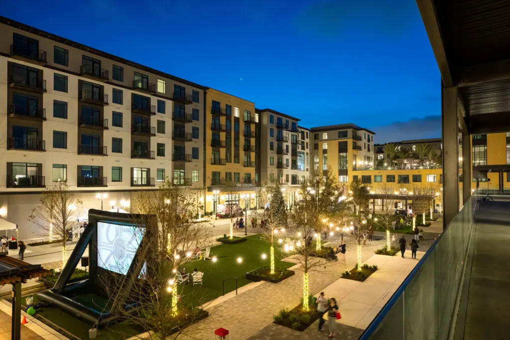 GID Development Group's Regent Square Park as seen from a restaurant terrace. (Photo by Shannon O'Hara)