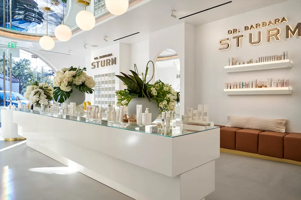 The boutique portion features an extensive selection of Dr. Barbara Sturm products. (Photo by Nathan Schroder)