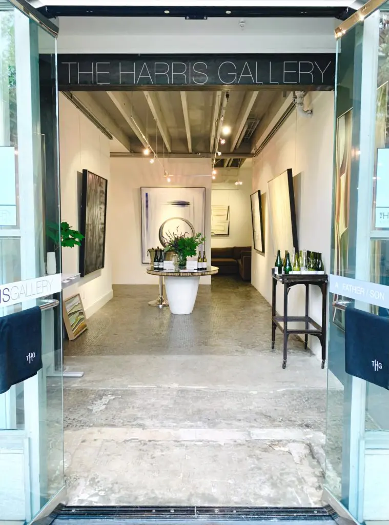 The wine labels of The Harris Gallery wines feature art from its owners. 