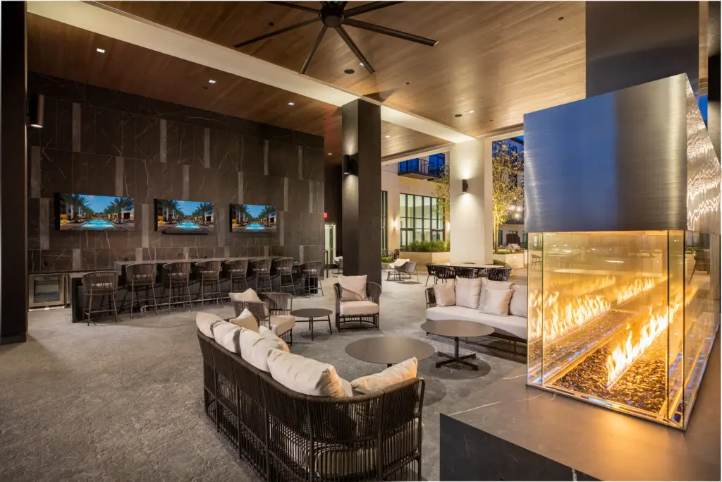 The Piazza in The Sterling apartment project at Regent Square, a project of GID Development Group.