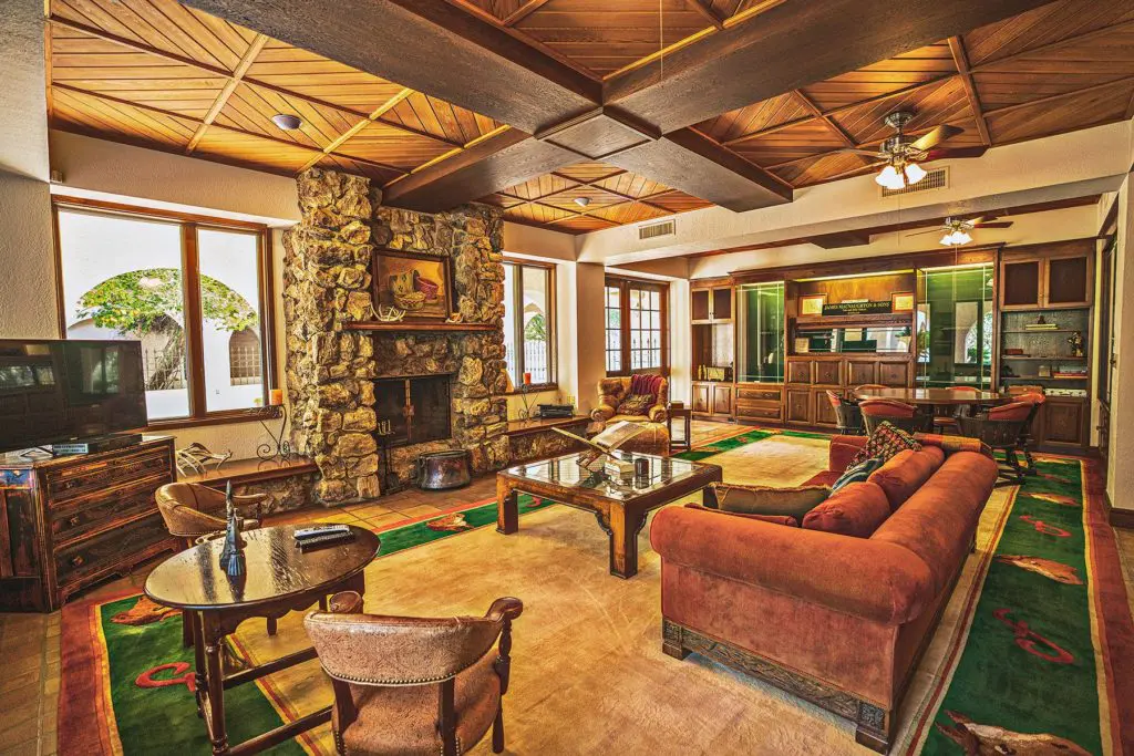 The family room at Crawford Ranch.