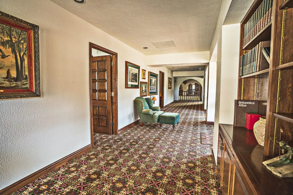 The wide open hallways at Crawford Ranch reflect the wide open spaces of the 3,000 acre property.