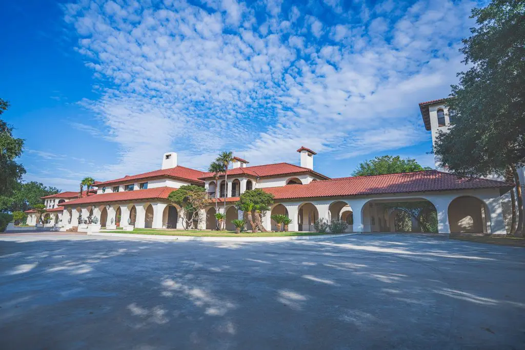 The 6,073 square foot main house at Crawford Ranch includes 12,000 square feet of designed outdoor entertaining space.