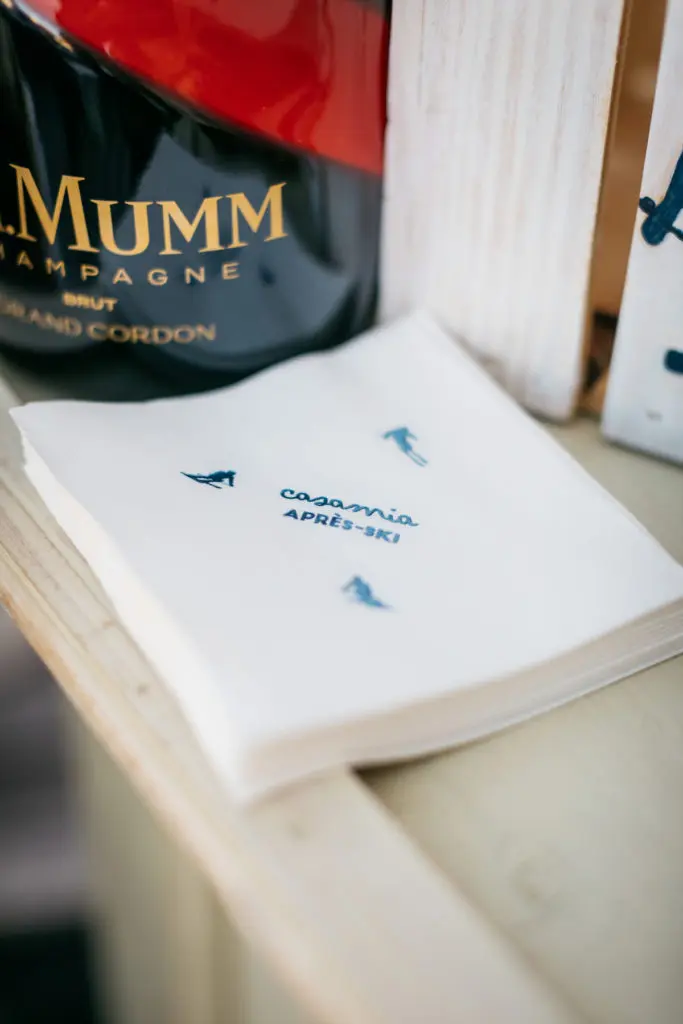 Custom Casamia cocktail napkins. (Photo by Rebecca Patton of Beckley)