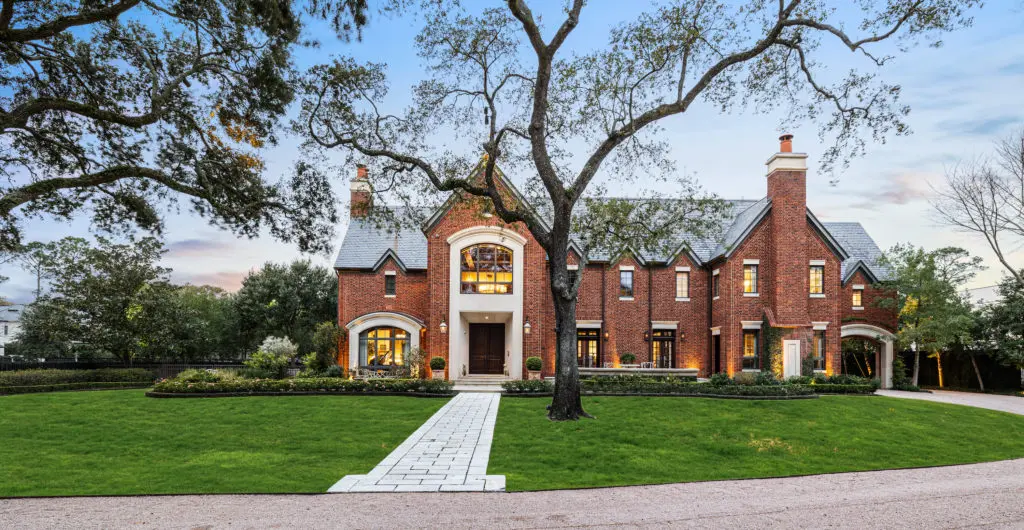 The regal River Oaks Boulevard residence of Frances and Tony Buzbee hits the market at a shocking $27,500,000 price tag. (Photo by Courtesy of Josh Gremillion for Douglas Elliman)