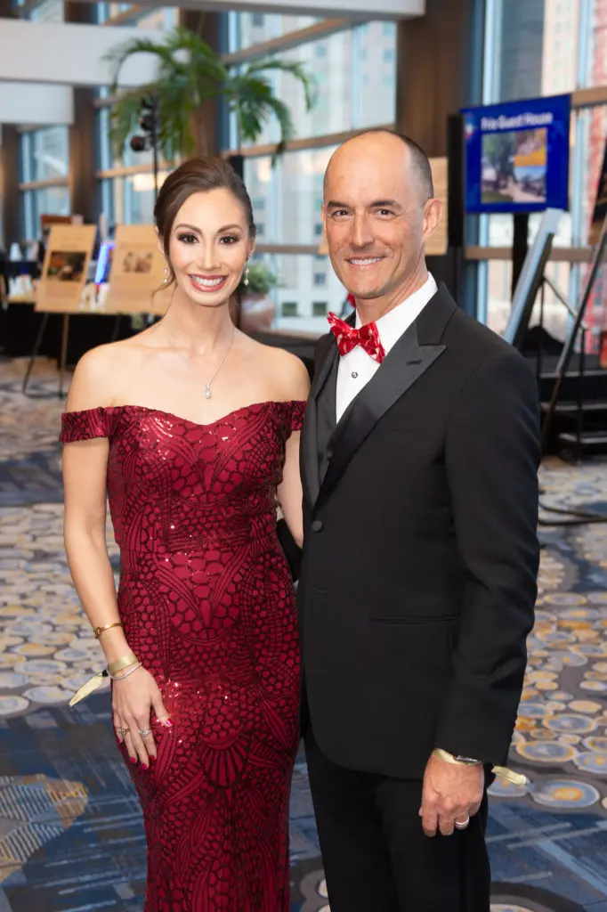 April and Dr. Jorge Salazar at the American Heart Association Heart Ball. (Photo by Wilson Parish)