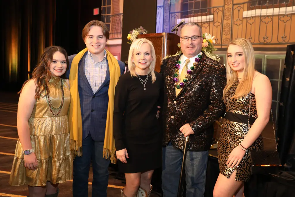 Ashley, Brett, Michelle, Brian, and Lauren Payne at the Turn It Gold gala. (Photo by Priscilla Dickson)