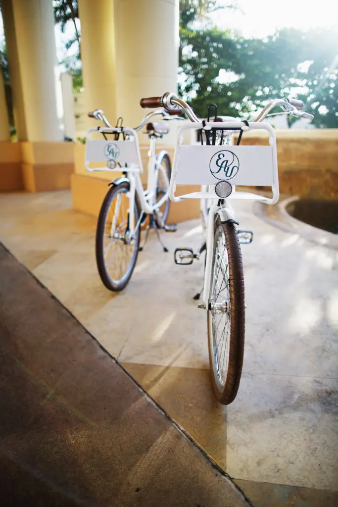Bikes at the ready to explore Palm Beach.  (Photo by Moris Moreno)